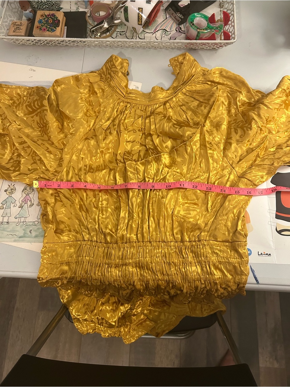 BNWT Anthropologie Gold Maxi Dress size M wedding formal cocktail - Picture 7 of 8